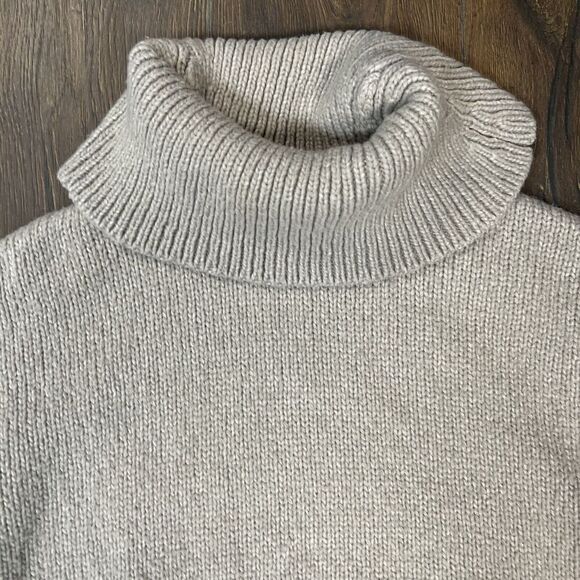 Banana Republic Chunky Cowl-Neck Cropped Sweater In Beechwood Size XS - Picture 2 of 5